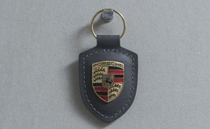 Porsche Key tag Crest Grey