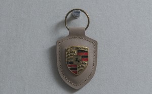 Porsche Key tag Crest Beige